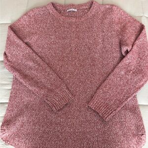 Pink Clover Marled Knit Sweater in Rose